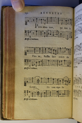 page 132 : Couplet : Heureux Moutons, quand la nature. / Jamais Brebis fiere & cruelle. / Petits moutons, qui dans la.