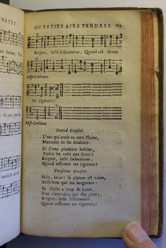 page 179 : Couplet : L'eau qui coule en cette plaine. / Mais helas! sa plainte est vaine.