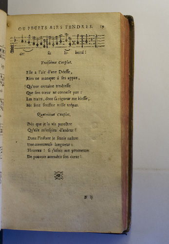 page 19 : Couplet : Ds que je la vis parotre. / Elle a l'air d'une Desse.