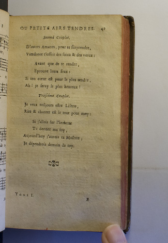 page 49 : Couplet : D'autres Amants pour te surprendre. / Je veux tjours tre Lisette.