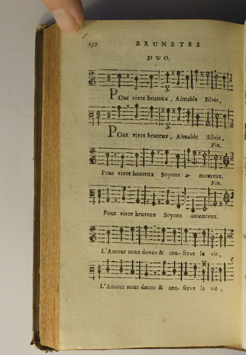 page 270 : Couplet : Pour vivre heureux, aimable Silvie.