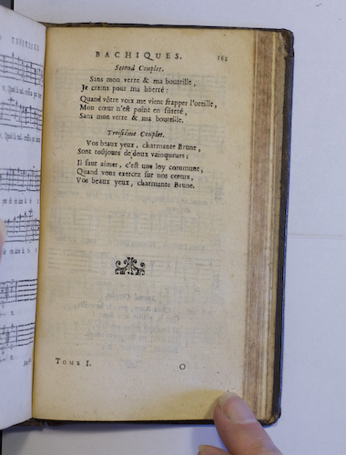 page 161 : Couplet : Sans mon verre & ma bouteille. / Vos beaux yeux charmante Brune.