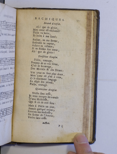 page 171 : Couplet : Ah! que de gloire! / Philis, courage. / Versez sans cesse.